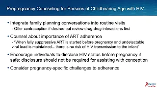 HHS Recommendations for Use of Antiretroviral Drugs During Pregnancy January 2023 Updates