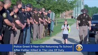 5-Year-Old Boy Gets Police Escort To School After Dad Dies In Line Of Duty