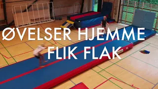 Flik Flak - God hjemmeøvelse til flik flak. Lær at lave flikflak. (Learning back handspring at home)