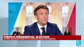 French presidential election - the Debate: Macron touts record on jobs • FRANCE 24 English