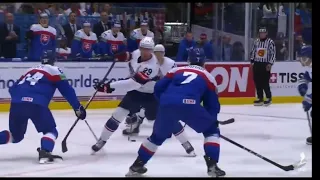 Johnny Gaudreau takes big hit at World Championships