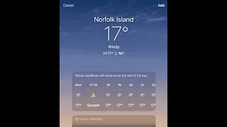 iOS Weather Animations: Windy (Sunset & Sunrise)