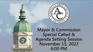 11-15-2022 Special Called and Agenda Setting Session