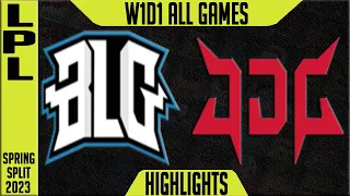 BLG vs JDG Highlights ALL GAMES | LPL Spring 2023 W1D1 | Bilibili Gaming vs JDG Esports