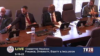 Finance, Diversity, Equity and Inclusion Committee Meeting, September 19, 2022