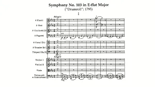 Haydn: Symphony No. 103 in E-flat major "Drumroll" (with Score)