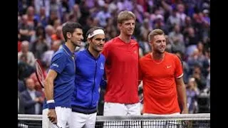 Federer & Djokovic vs Anderson & Sock | Laver Cup 2018 | Highlights