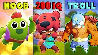 NOOB vs 200IQ vs TROLL - NEW Brawl Stars Funny Moments, Glitches & Fails #6 | Brawl Stars Montage