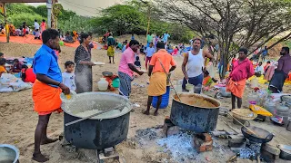 கடல்கரை ஓரத்தில் மட்டன் கறி விருந்து அதிசியம் கடல் அருகில் நல்ல தண்ணீர் இருக்கு