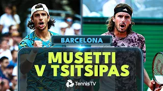 Stefanos Tsitsipas vs Lorenzo Musetti | Barcelona 2023 Semi-Final Highlights