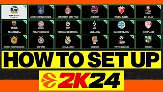 NBA 2K24 HOW TO SET UP EUROLEAGUE ROSTER (PS5 & XBOX SERIES)