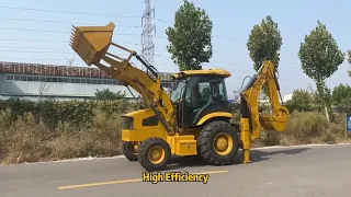 EURO 5 EPA China Factory Price 4x4 Digger Excavator Backhoe Loader