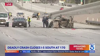 2 killed in fiery crash on 5 Fwy in Sun Valley: CHP