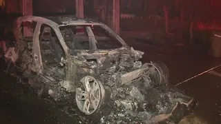 Coastal Fire: Tesla sedan, home completely destroyed in Laguna Niguel