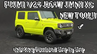 Scale Car Plastic Model FUJIMI 1/24 JB64 JIMNY XC unboxing fullbuild step by step