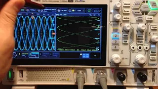 Rigol DHO800 XY mode, 80 kHz / 20 kHz +-0.3 Hz