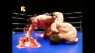 Half Boston Crab submission by Mikhail Ilyukhin in MMA (plus crazy flying leg lock entry)