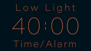 Low Light 🕯️ 40 MINUTE TIMER 🔔 Gentle Alarm [Full HD]