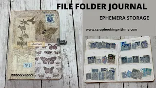 FILE FOLDER JOURNAL ~ EPHEMERA STORAGE ~ USING UP SCRAPS