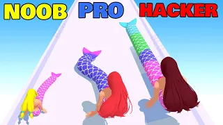 NOOB vs PRO vs HACKER in Mermaid Stack