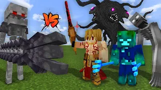 PRIME SKELETON vs. WITHER STORM, GILGAMESH, ULTRA DROWNED, SCP-096, SKELETON TITAN || ALL IN ONE!