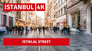 Istanbul City Walking Tour | Taksim,Istiklal Street |16 April 2021|4k UHD 60fps