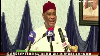 Governor Wike`s interactive session with Rivers Stakeholders