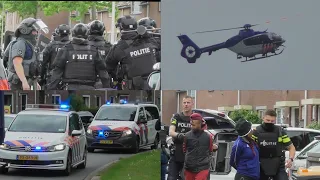 Grote inzet Politie en Arrestatieteam na melding van schietpartij in Zwijndrecht!
