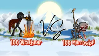 100 Wrathnar vs 100 Marrowkai|Stick War 3.