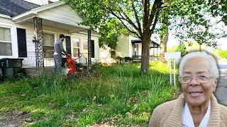 ELDERLY woman PASSED AWAY and NATURE took over! (Free Yard Transformation)