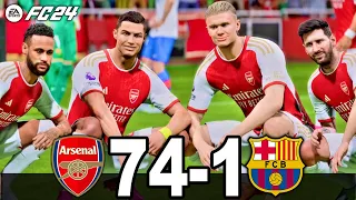 PS5 l FC 24 - RONALDO , MESSI , MBAPPE , HAALAND  All Stars | ARSENAL VS BARCELONA