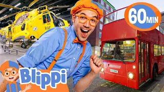 Double Decker Bus Vs. Helicopter with Blippi | Colors and Vehicles | Educational Videos For Kids