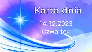 Tarot🎅 Karta dnia 14.12.2023🎅 Czwartek🎅 Wszystkie znaki zodiaku🎅