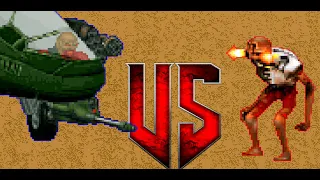 Zombie Helicopter vs Revenants - BRUTAL DOOM Monster Infighting - Full HD