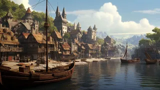 Medieval Harbor | Medieval Ambience | Fantasy, Celtic, Folk - Relaxation Music 10 Hours