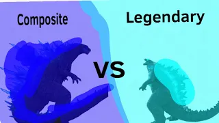 Composite Godzilla Vs Legendary Godzilla || Stick Nodes Pro Animation