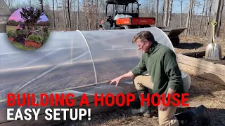 Building a Hoop House For Your Raised Beds - EASY SETUP!