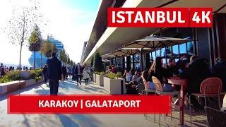 Istanbul Galata Port Walking Tour 13 November 2021|4k UHD 60fps|