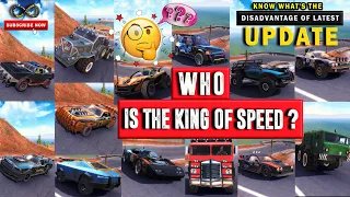 OFF THE ROAD TOP 4 FASTEST VEHICLES IN OTR | SPEED COMPARISON |  DISADVANTAGE OF NEW UPDATE INFINITE