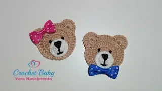 Ursinho de Crochê para aplique - Crochet Baby Yara Nascimento