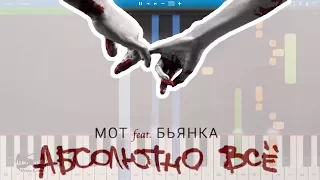 Мот feat. Бьянка - Абсолютно Всё (на пианино Synthesia cover) Ноты и MIDI