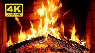 🔥 Cozy Fireplace 4K (12 HOURS). Fireplace with Crackling Fire Sounds. Crackling Fireplace 4K