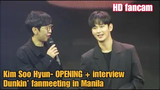 Kim Soo Hyun Fan Meeting OPENING Dunkin fanmeet Manila Part 1/5