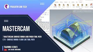 Mastercam –  Surface Rough  Flow Line Tool Path