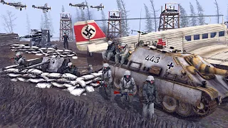 Can 100 Panzergrenadiers Hold AIRBASE BUNKER Defenses!? - Gates of Hell: WW2 Mod