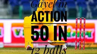 CHRIS GAYLE 50 off 12 balls// fastest fifty in Cricket History /T10/big hitting