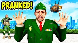 7 Ways To PRANK The ARMY in GTA 5!