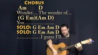 The Wonder of You (Elvis) Guitar Cover Lesson in G with Chords/Lyrics - Munson