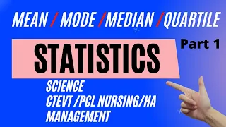 Bridge course preparation | Statistics Mathematics | mode | Mean | median | Quartile | Pcl Nursing