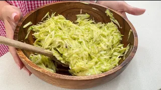 Just grate the zucchini and add the eggs! I cook several times a day!